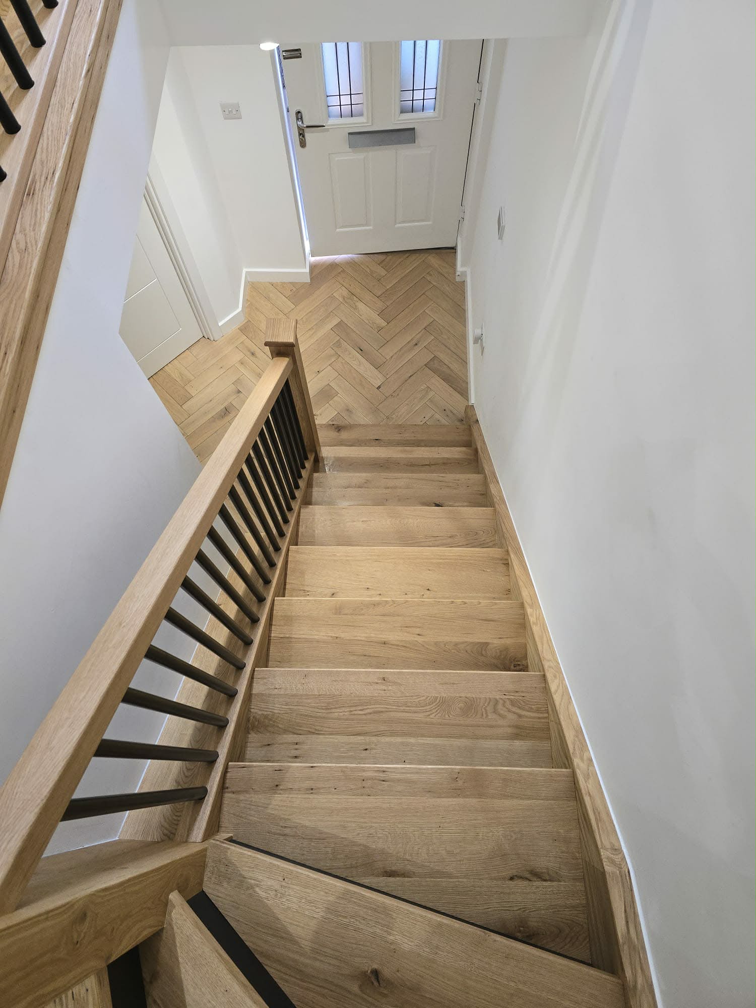 Solid wood stair treads and overlays 6 — installed by MarJoinery